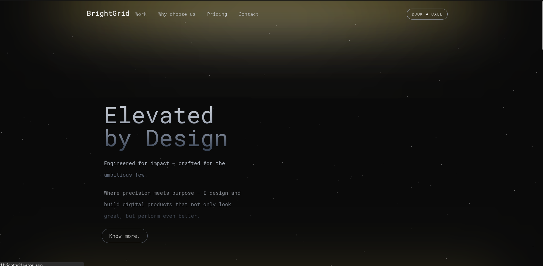 BrightGrid landing page