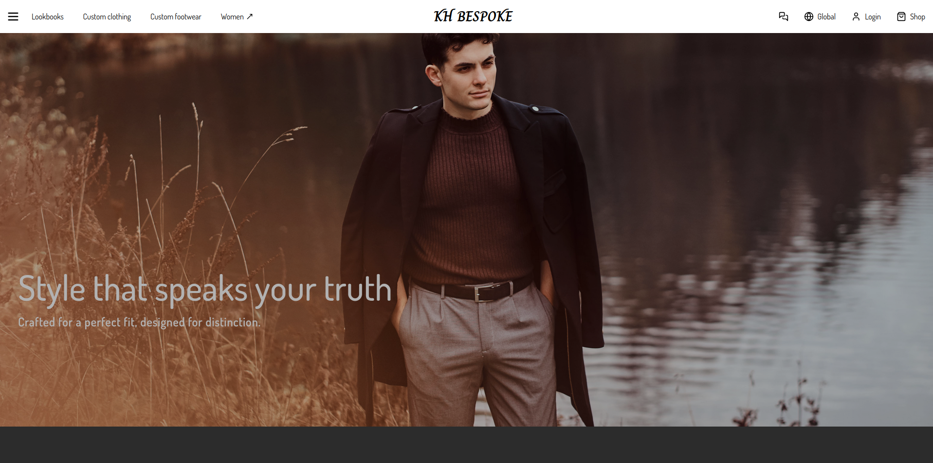 Full-stack website for a fashion brand