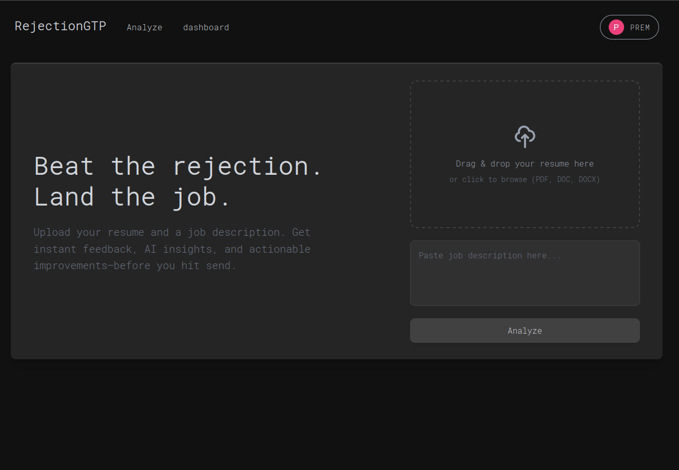 RejectionGPT(Currently building)